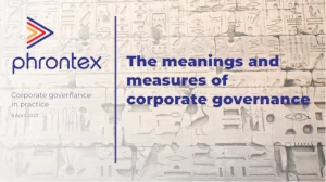 The meanings and measures of corporate governance